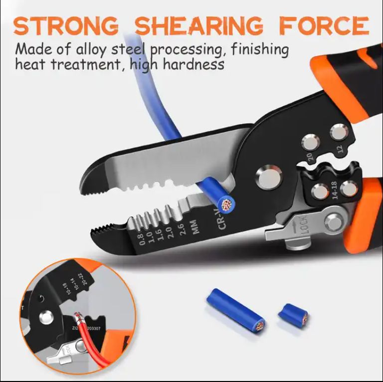 Multifunctional Useful Cable Wire Stripper Cutter Crimper Automatic Terminal Crimping Plier Tools Manganese Alloy