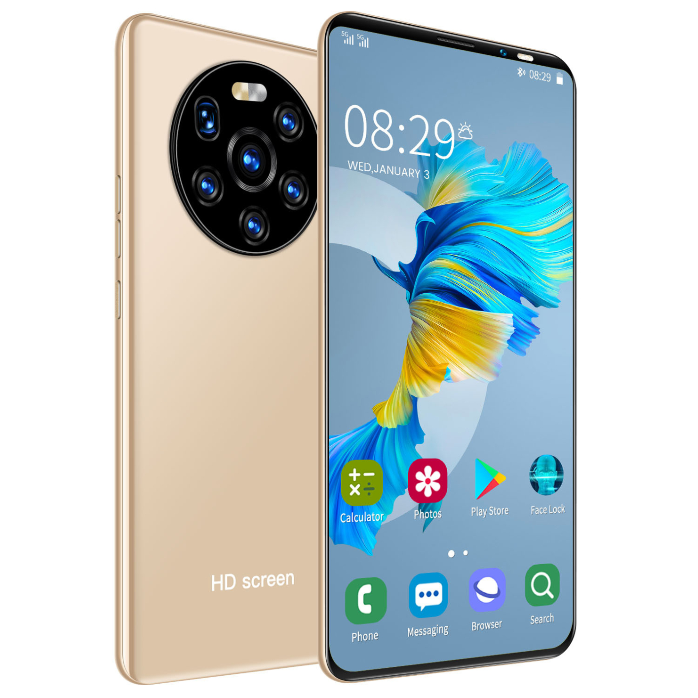 High-end Smart phone Mate 48 Pro unlocked cell Global Version phone 5g Network Smartphone Android 10.0 Deca Core Mobile Phones UK Plug