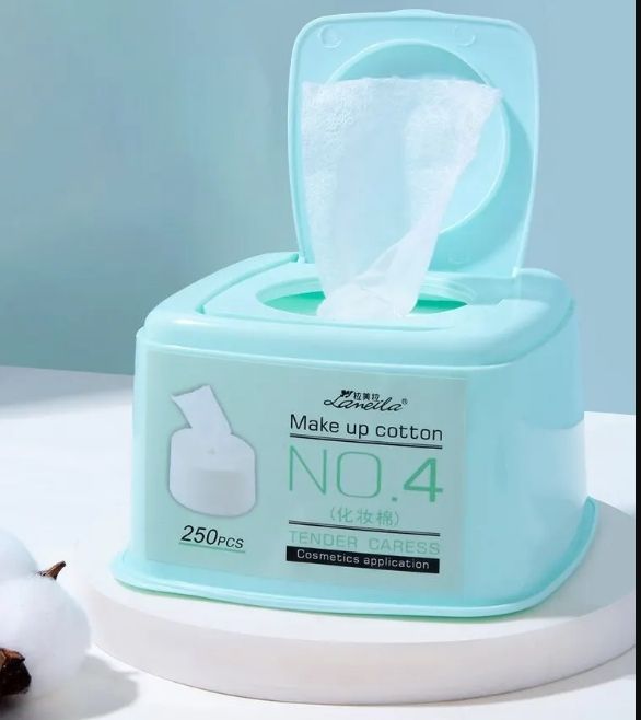 Makeup Cotton Cleansing Towel Out Type 250 Piece Box Packed Non Woven Fabric Makeup Remover Cotton Is Soft And Skin Friendly