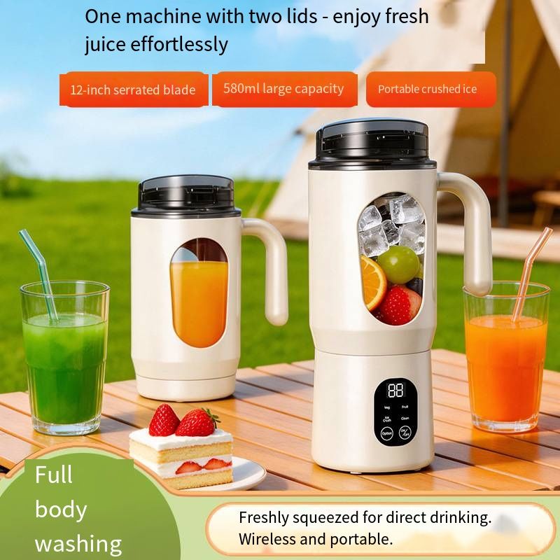 New Portable Juicer Cup, USB Rechargeable Mini Blender, Multifunctional Electric Juice Maker, Small Handheld Smoothie Cup for Home, Office, Travel, Gym, BPA-Free Food Grade Material