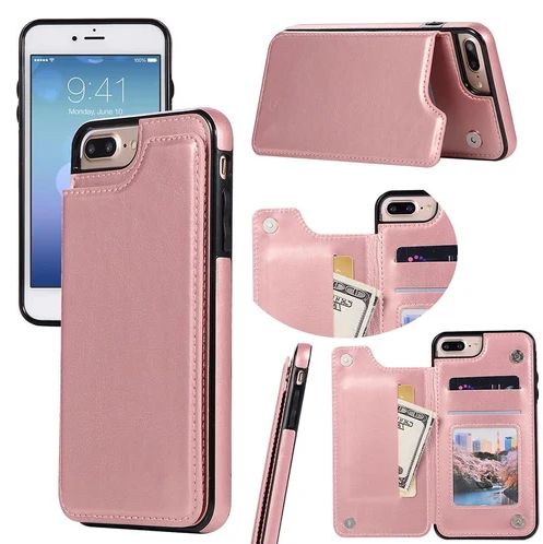 Phone bags card sliding lanyard wallet phone case For iPhone 7/8 plus