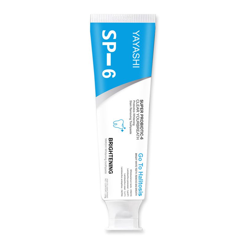 SP-6 Probiotics Whitening and Staining Toothpaste Freshens Breath and Improves Yellow Teeth 120g
