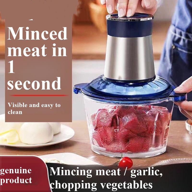  Multifunctional Stainless Steel Meat Grinder, High Power Vegetable Chopper, Home & Commercial Food Processor