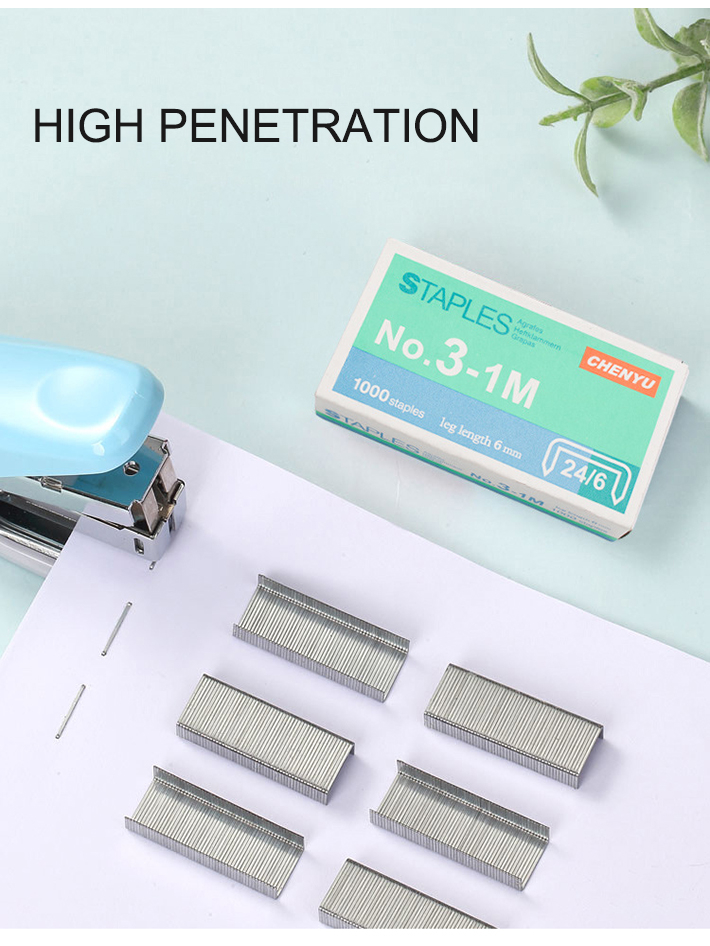 1000Pcs/Box Metal Staples No.12 24/6 Binding Stapler Office Binding Supplies School Stationary