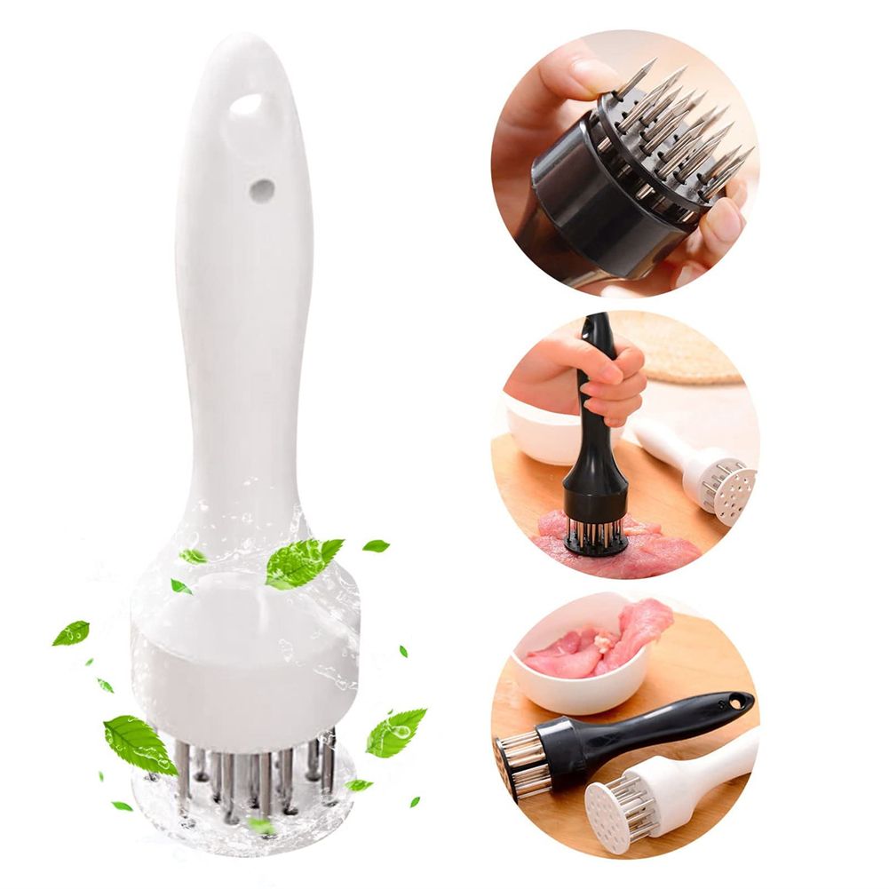 bh001 Meat Tenderizer Tool with Ultra Sharp Stainless Steel Needle Blades Meat Tenderizer Tool Profession Kitchen Gadgets Jacquard for Tenderizing and Cooking BBQ, Marinade, Steak, Beef, and Poultry