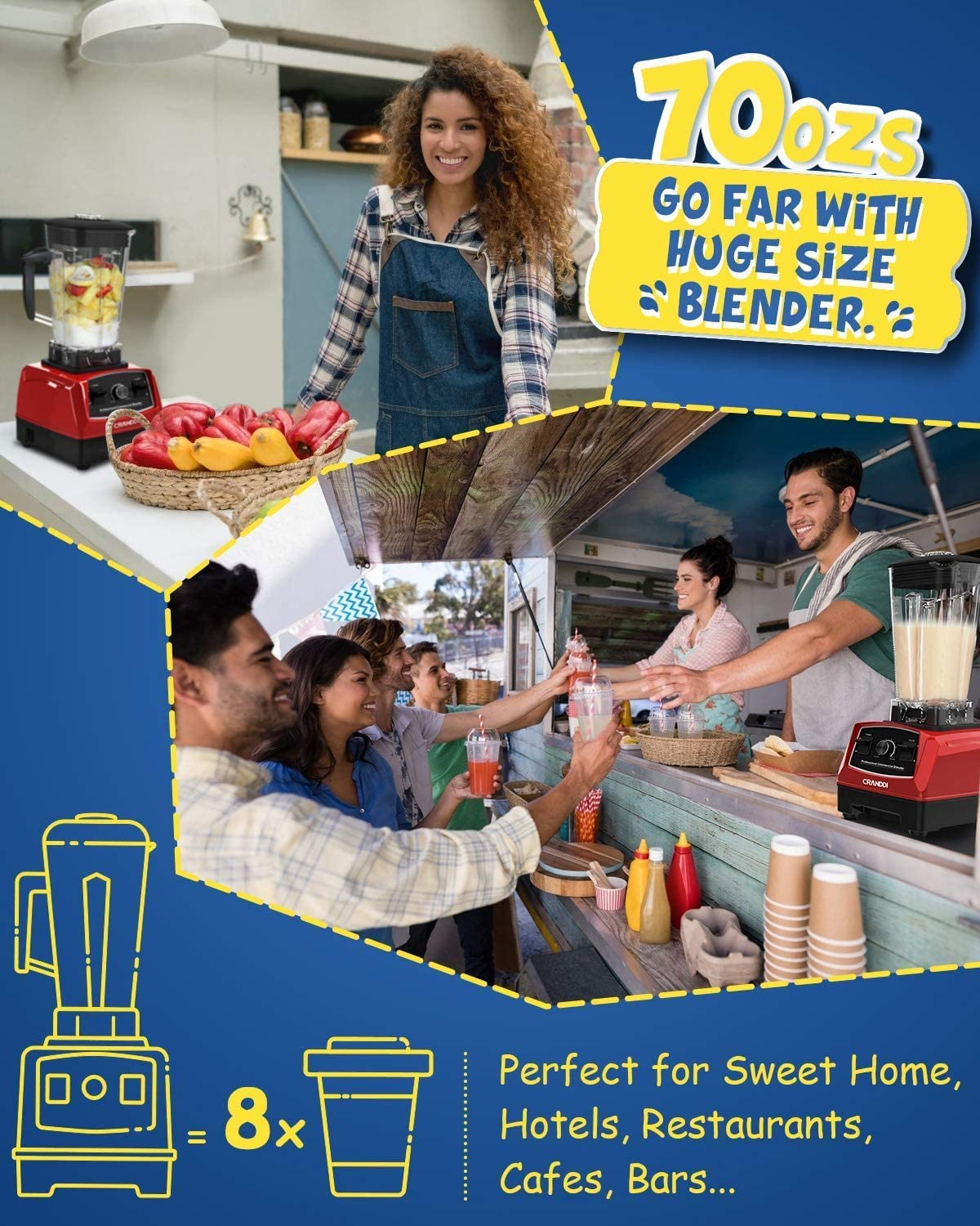 Cozy Cottage Wall breaker meat grinder Blender for Kitchen Professional Cooking Blender, Versatile Kitchen Appliance BPA-Free Blender Carafe - Speed Blender Soymilk Grain Grind Makerfor Shakes and Smoothies, Nut Butters, Soups, Dips, Hummus 2L
