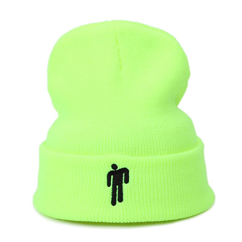 New Creative Autumn and Winter Billie Eilish Knitted Hat Pullover hip-hop Hat Woolen Hat