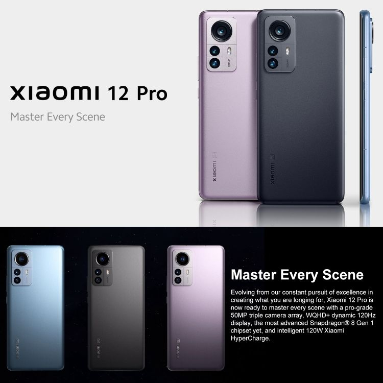 New Arrival celular xiaomi 12 Pro Global Version smart phone 50MP Camera 12GB+256GB mobile phones Android 5g smartphone
