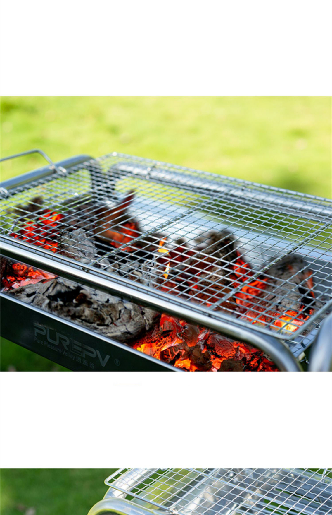 kz003 Portable Foldable BBQ Grills Patio Barbecue Charcoal Grill Stove Stainless Steel Outdoor Camping Picnic