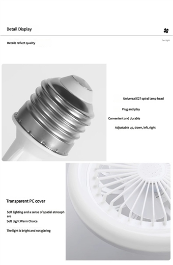 E27 fan lamp shaking head remote control aromatherapy bedroom living room lamp screw mouth dimmable home ceiling fan lamp Fan Light,Light fan