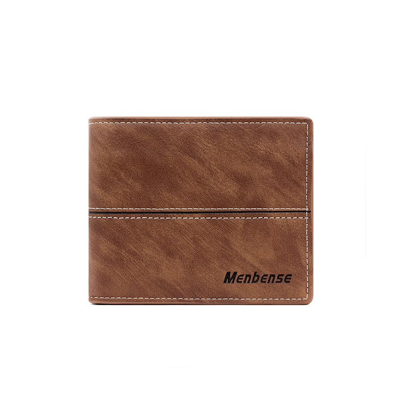 D2431-1 Men's Business Fashion Simple Soft Short Wallet