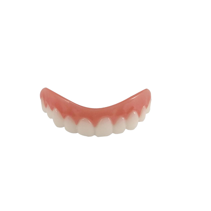 Fourth generation instant smile dentures with silicone simulated teeth, whitening braces, and smiling dentures