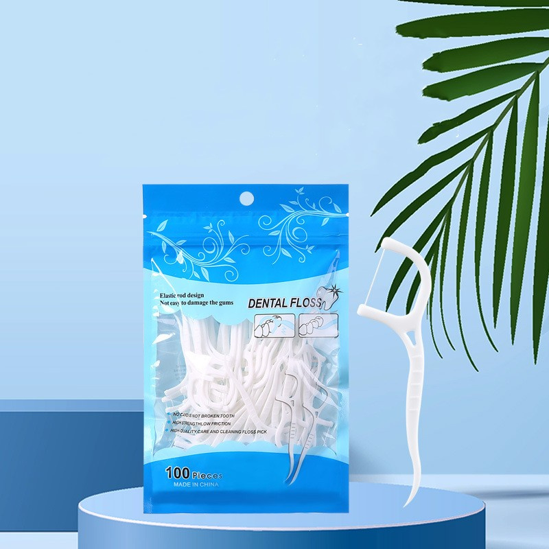 020920310215 New Dental Floss Dental Cleaning Oral Hygiene Dental Cleaning Stick Toothpick 100 Pieces For Men And Women Family Travel Wear