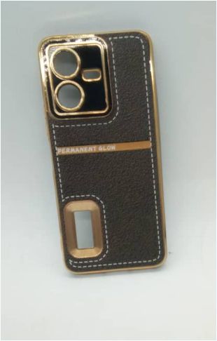 Vivo Y22|Y22s Logo Gold Chrome Back Case 