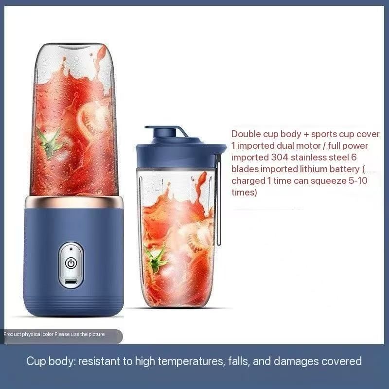 Portable and portable, dual motor drive - 400ml wireless juicer, start a new experience of fresh juice