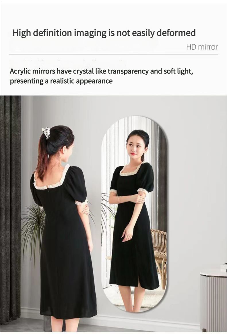 Mirror acrylic high-definition self-adhesive dressing mirror fitting mirror does not deform creative irregular soft mirror home bedroom