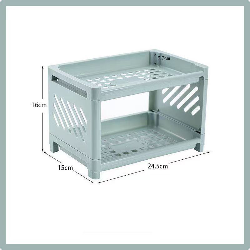 Multi functional storage rack ，Double layered desktop storage rack ，Bedroom cosmetics storage rack free shipping