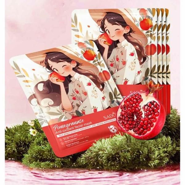SADOER Fruits & Flowers, Rose, Aloe Vera, Blueberry ,Strawberry ,Honey, Peach ,Avocado ,Coconut, Moisturizing Nourishing Whitening Beauty Moisturizing Skin Care Mask