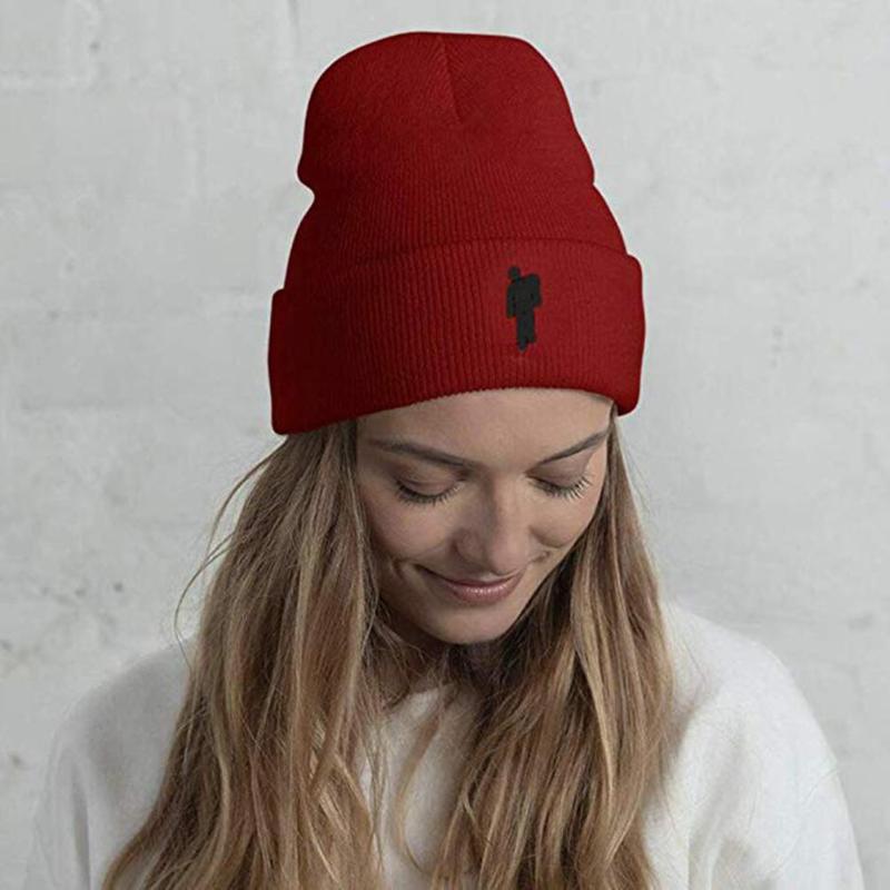 New Creative Autumn and Winter Billie Eilish Knitted Hat Pullover hip-hop Hat Woolen Hat