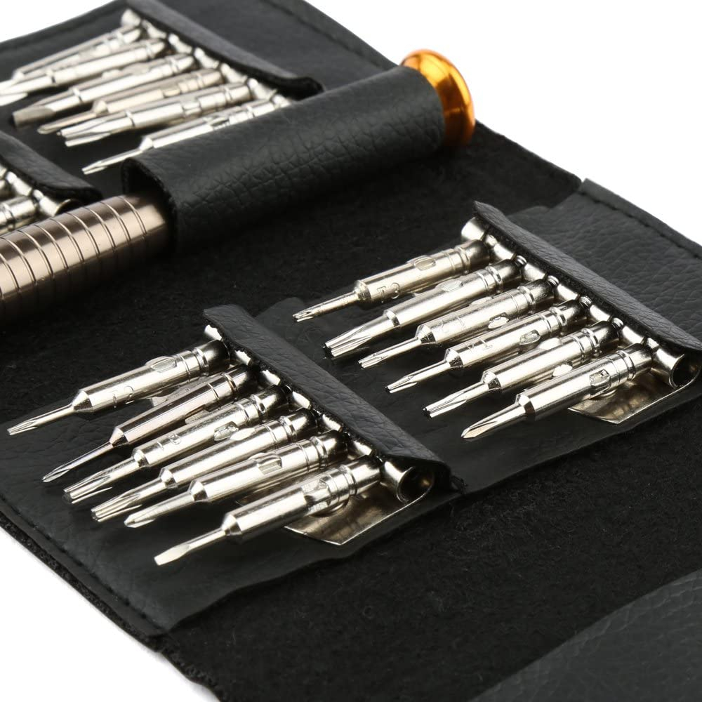 WELLHOME 25 in 1 Precision Magnetic Screwdriver Set, Professional Repair Tools Kit with Portable, Screw Driver Set for iPhones, Computer, PC, Tablet, Smartphone and Other Electronices etc