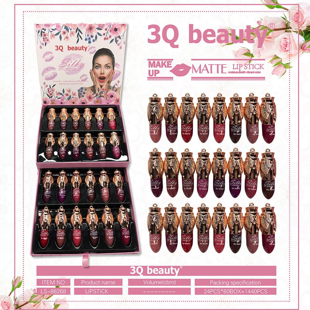 LS-88268 Long-lasting Matte Lip Stick Set, 24 PCS Multi Colored Featuring Velvet Smooth Moisturizer Lip Makeup Kit, 24PCS/BOX
