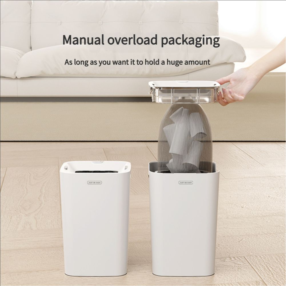 Automatic Trash Can, 16 L Self Sealing and Self-Changing Smart Trash Can, Motion Sensor, Touchless Garbage can with lid for Kitchen Bathroom Office, 7 Refill Rings