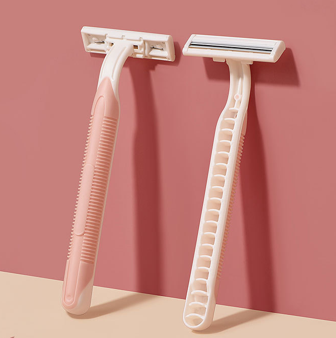 3 pcs Safety Razor 2-Blades Female Shaving Razor  manual women's razor private parts underarm armpit hair plastic razor