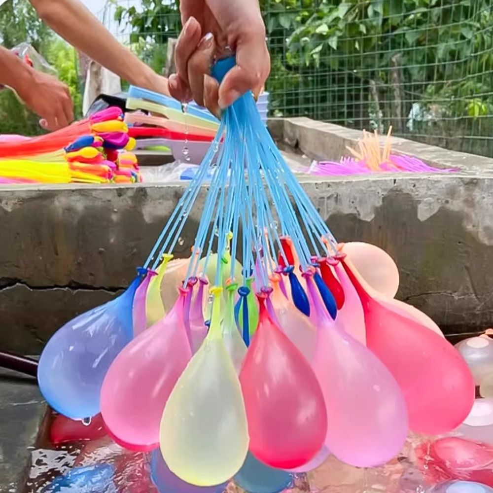 3 Bundles of Kids Water Balloon Refill Set 111 Water Fast Inflation Set Balloons Summer Splash Party Quick Fun Outdoor Backyard Water Toys for Pool