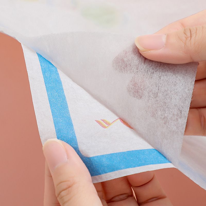 A pack Muchen children's disposable dining mats, waterproof and oil-proof, no need to wash, portable tablecloth cartoon fruit pattern.