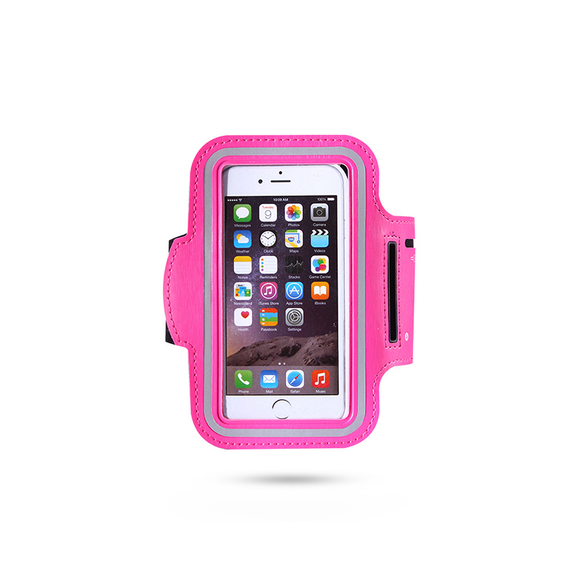Water Resistant Large Cell Phone Armband Pouch Case with Adjustable Elastic Band & Key Slot for 6.35'' Phone
