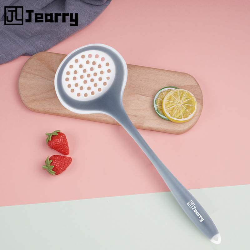 Jearry Silicone Slotted Spoon translucent Home baking kitchenware household food grade Special kitchenware for non stick pan baking accessories