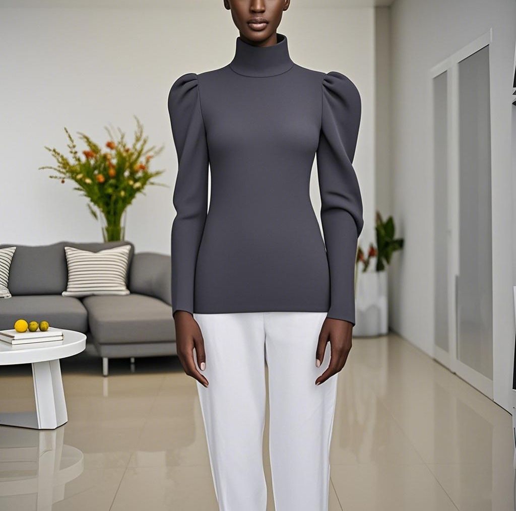 Wool Right-angle Shoulder Solid Simple Women's Pullover Sweater