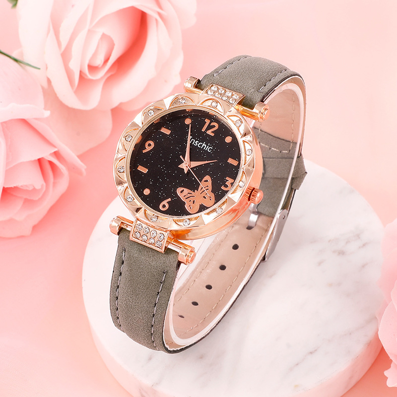 SW1382 women's watch set butterfly starry sky design fashion girls watch  bracelet set