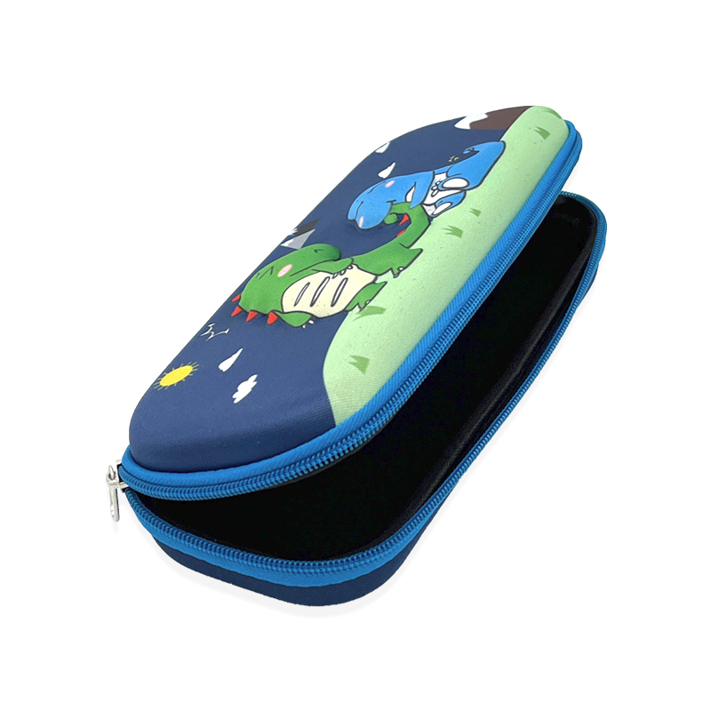 3D Embossed Pencil Box for Kids, Teens, Pencil Case for Boys, Girls, Students, Dinosaur Design, Anti-Shock, Multi Compartments, Large Capacity, School Supply, Stationery