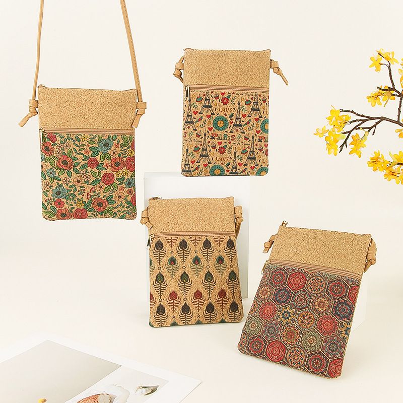 Bohemian-style phone storage bag, women's crossbody bag, adjustable shoulder strap travel bag