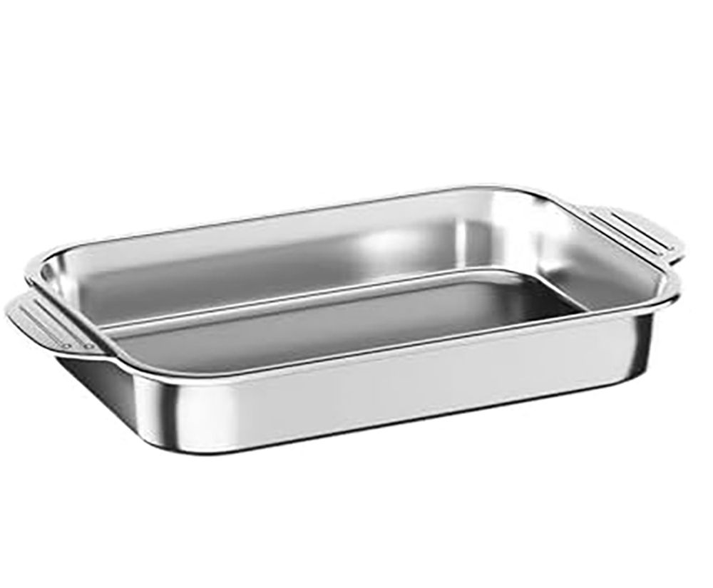 Stainless Steel Baking Trays (with Handles) – Oven & Dishwasher Safe Bakeware for Roasting, Lasagna, Pizza, Cookies, Brushed Finish