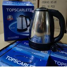 Scarlett / Topscarlett Electric Kettle - 2 Litres - Silver/Black