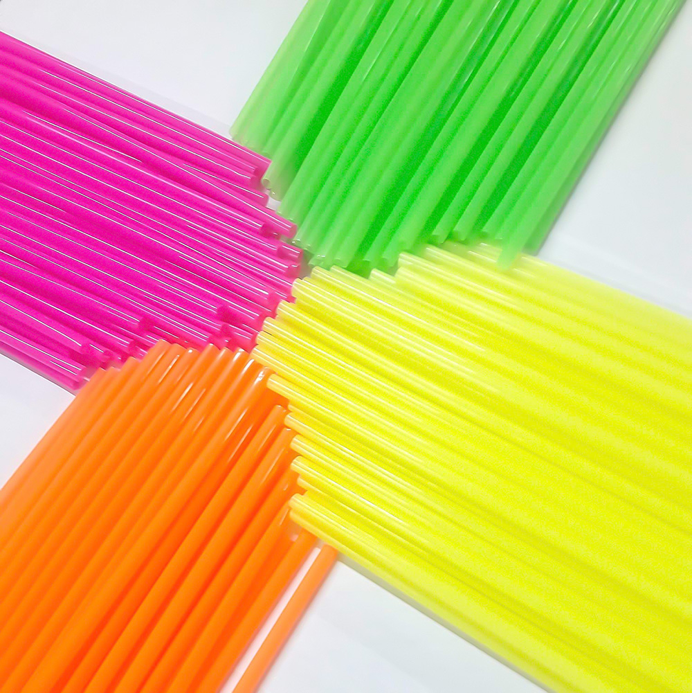 100Pcs Plastic Disposable Straws Colorful Milktea Drinking Straws Party Birthday Celebration Supplies Kitchenware Accessories