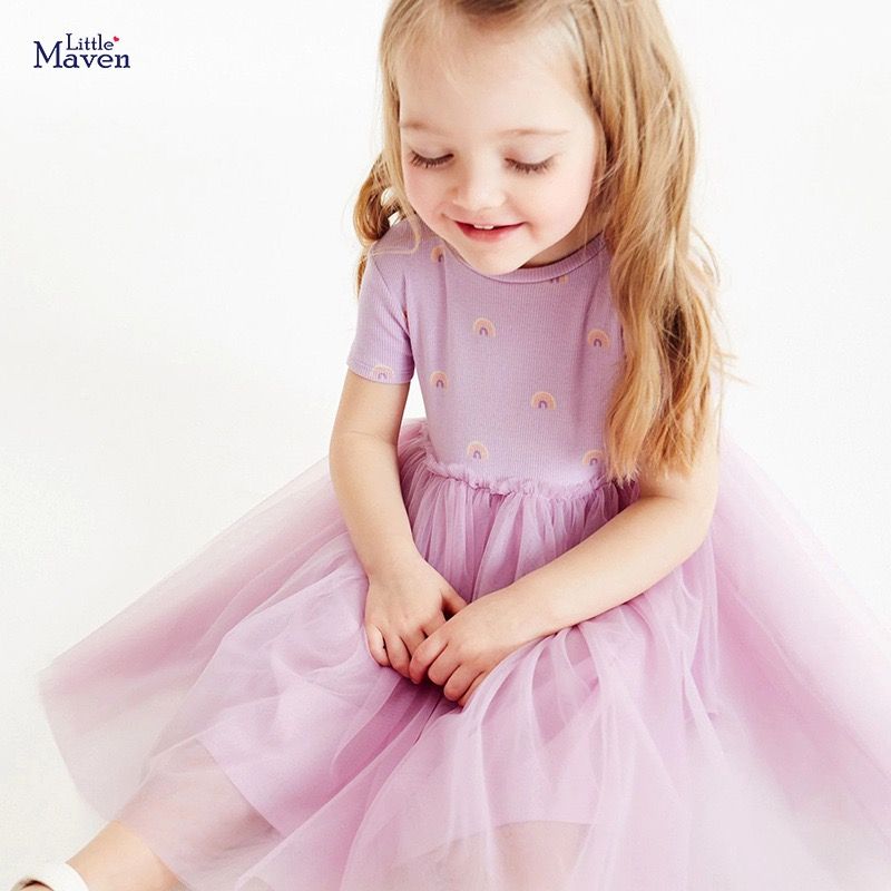 Girls' Dress Summer European and American Princess Dress Cute Breathable Mesh Girls' Dress