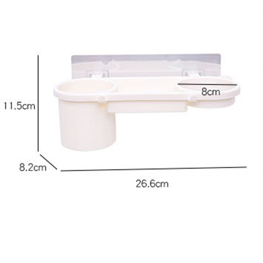 Home Daily Supplies Storage Storage Rack Towel Rack Original Design Bathroom Wall-mounted Towel Rack Household Non-perforated Bathroom Hair Dryer Storage Rack Non-marking Sticky Hair Dryer Rack Strong Bathroom Non-perforated Shelf Bathroom Hair Dryer Rack Storage Rack