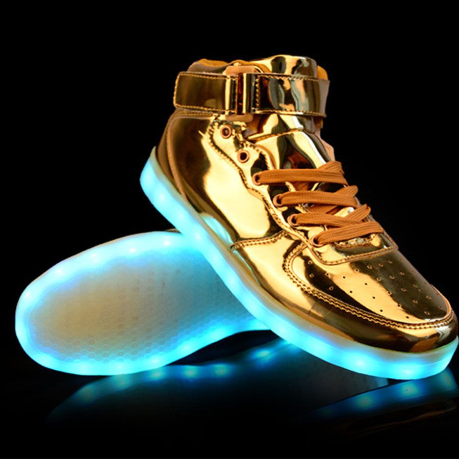 Classic Air Force One High-top LED Light Shoes, Men's Sneakers
