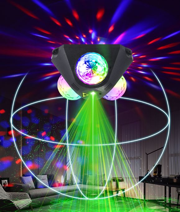 Party Lights DJ Disco Lights, Strobe Stage Light Sound Activated Laser Light Projector with Remote Control for Parties Bar Birthday Wedding Holiday Event Live Show Xmas Decorations Lights