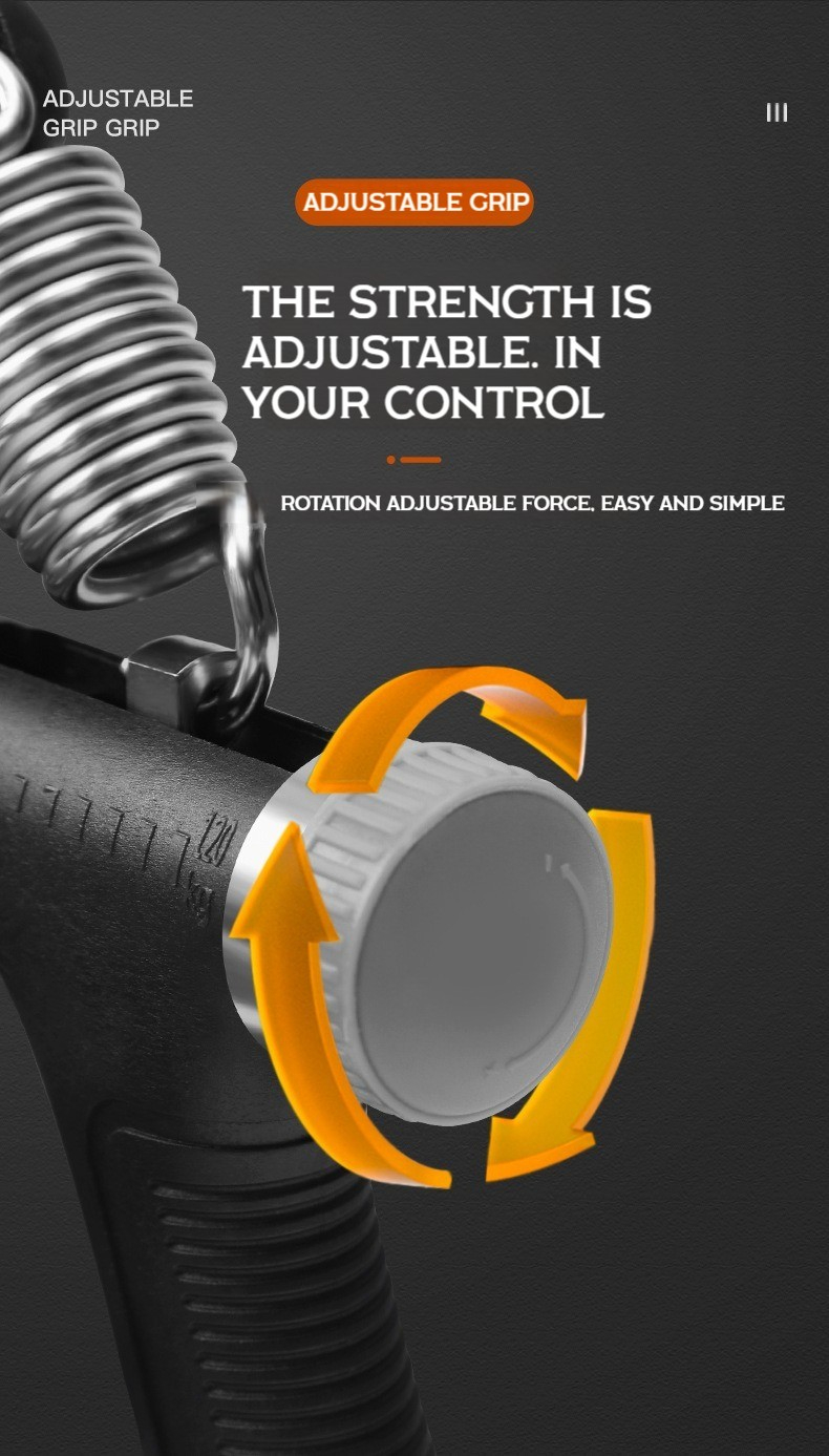 QC056 10-100Kg Adjustable Heavy Gripper Fitness Hand Exerciser Grip Wrist Training Increase Strength Spring Finger Pinch Expander Tool