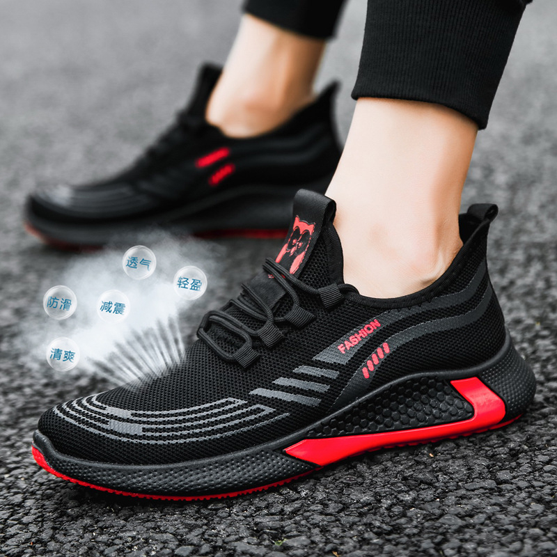 ZM-19 Men's Spring Lightweight Non-Slip Running Shoes,Comfortable and Breathable Mesh Sneakers