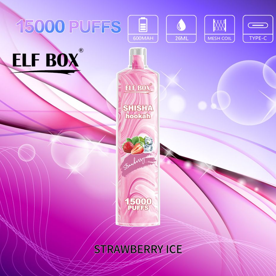 ELF LS15000 Puffs Shisha Hookah 0% 2% 5% Nicotine Refillable Disposable Vape