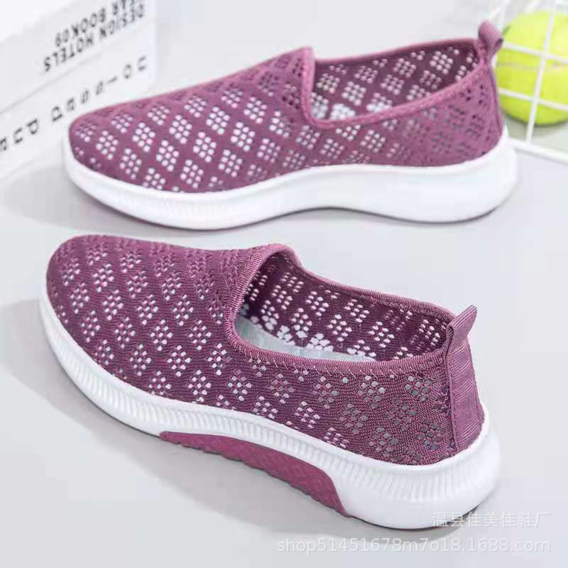 216 Women's Mesh Breathable Cloth Shoes Soft Sole Non-Slip Wear-Resistant Casual Shoes