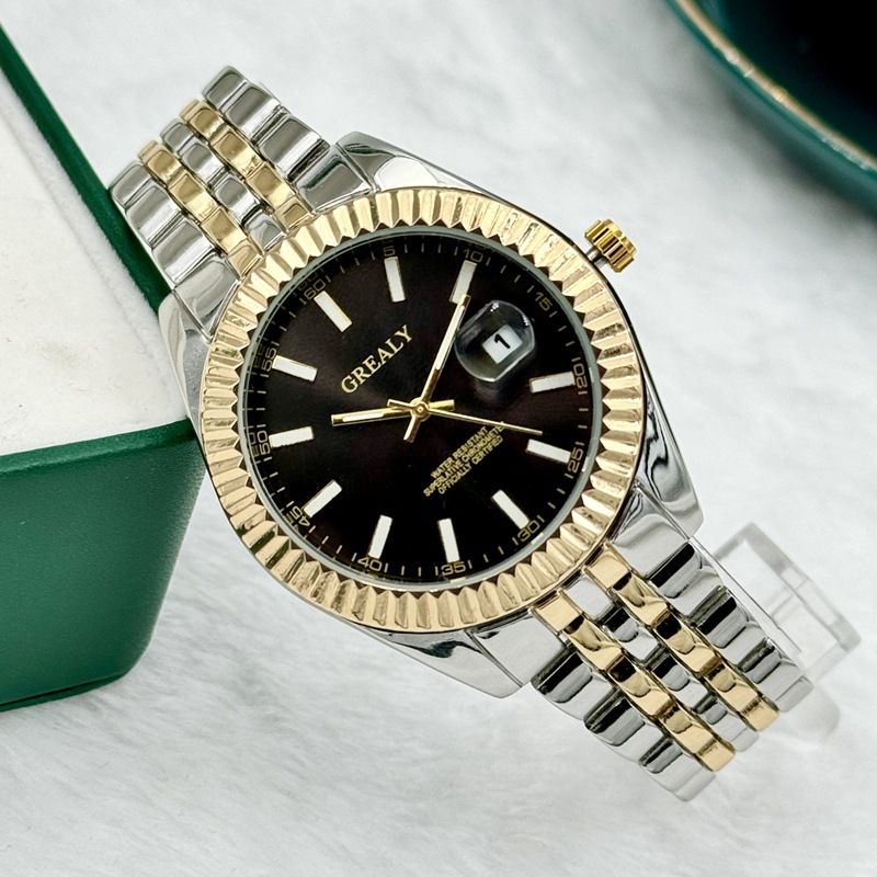 Fashion Quartz Watch for Men with Date Display, Waterproof Luminous Dial Casual Business Wristwatch, Daily Wear Male Analog Quartz Watches Gift