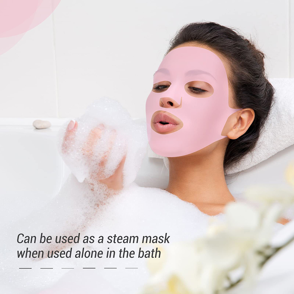 5 Pieces Reusable Silicone Facial Mask Facial Mask Cover Silicone Skin Mask Reusable Moisturizing Face Silicone Face Wrap for Sheet Prevent Evaporation Masks Face Care Tool