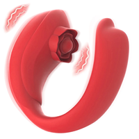 Vibrator for Women, 3 IN 1 Rose Vibrator with 10 Sucking, U-Shaped Adjustable G Spot Wearable Vibrators for Female Adult Sex Toys