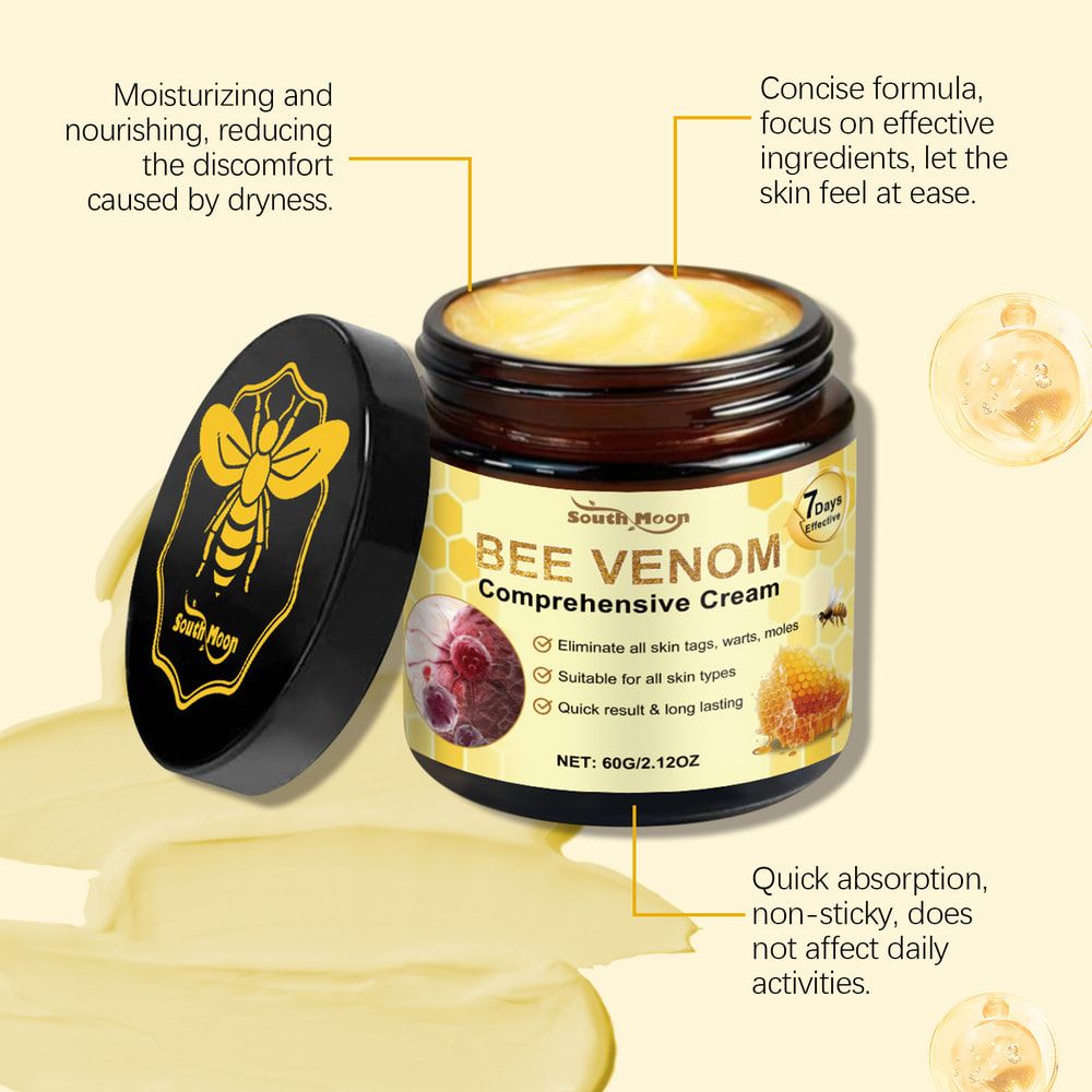 SOUTH MOON Bee Venom Cream Relieves Redness Repair Damage Skin Strengthens Skin Barrier Deep Moisturizing Skin Care Nourishing Body Cream